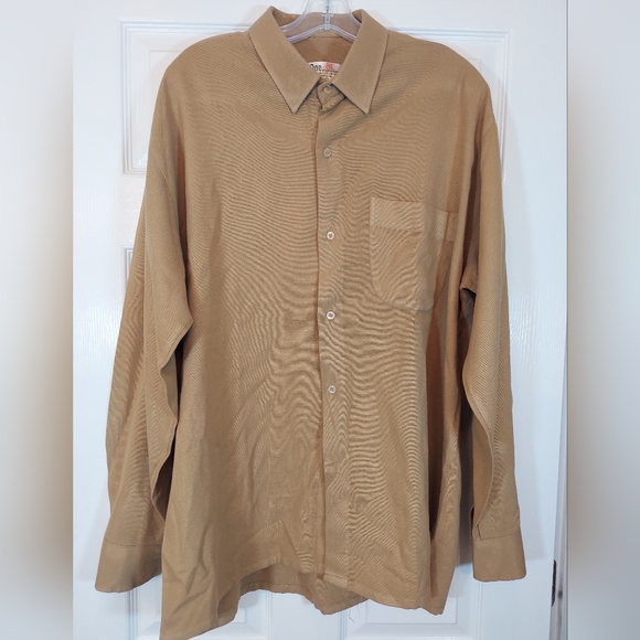 Andro One by appointment to her majesty the queen button down brown shirt 45 XL - Picture 1 of 6